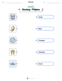 Sinulog - Filipino printable worksheet preview