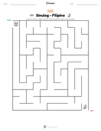 Sinulog - Filipino printable worksheet preview