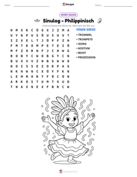 Sinulog - Philippinisch druckbare Arbeitsblatt Vorschau