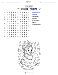 Sinulog - Filipino printable worksheet preview