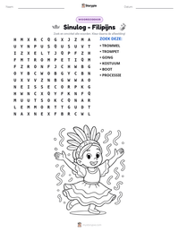 Sinulog - Filipijns afdrukbare werkblad voorbeeld