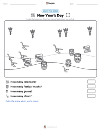 New Year's Day printable worksheet preview