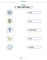 New Year's Day printable worksheet preview