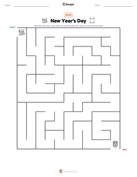 New Year's Day printable worksheet preview