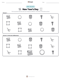 New Year's Day printable worksheet preview