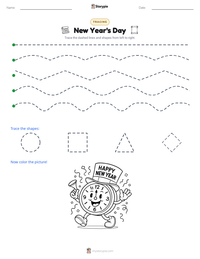 New Year's Day printable worksheet preview