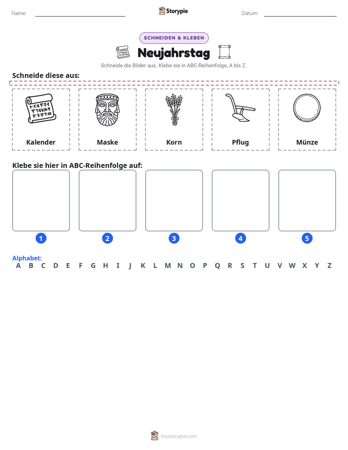 Schneiden & Einfügen Alphabet