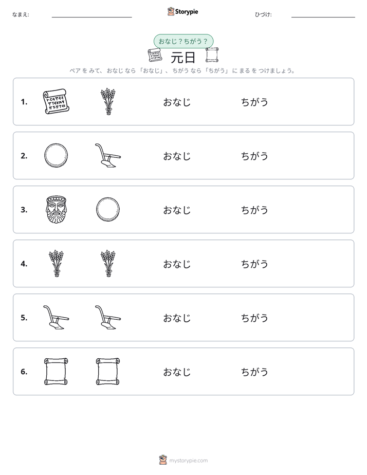 同じか違うか