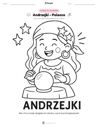Anteprima della scheda stampabile di Andrzejki - Polacco