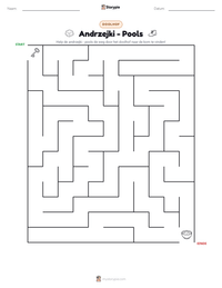 Andrzejki - Pools afdrukbare werkblad voorbeeld