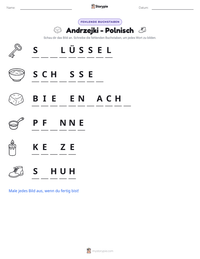 Andrzejki - Polnisch druckbare Arbeitsblatt Vorschau
