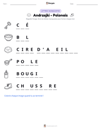 Aperçu de la feuille de travail imprimable Andrzejki - Polonais