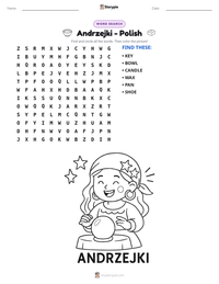 Andrzejki - Polish printable worksheet preview