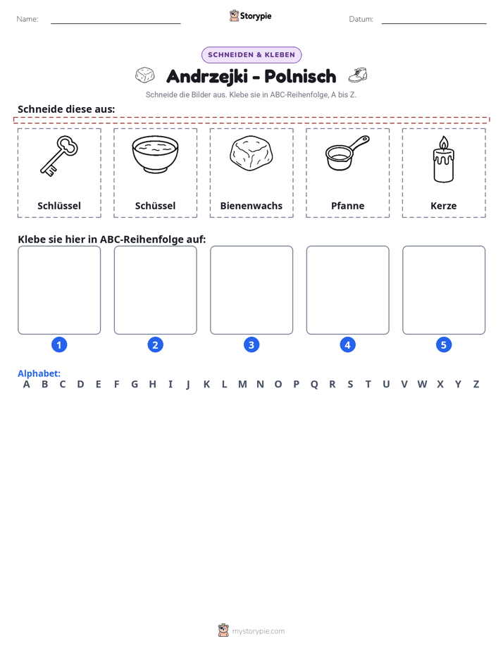 Schneiden & Einfügen Alphabet