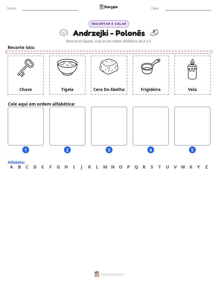 Recortar & Colar Alfabeto