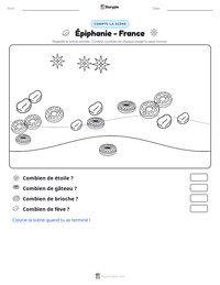 Aperçu de la feuille de travail imprimable Épiphanie - France