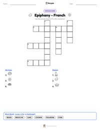 Epiphany - French printable worksheet preview