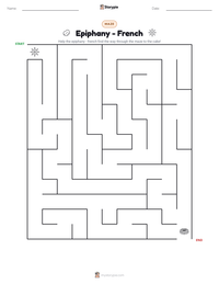 Epiphany - French printable worksheet preview