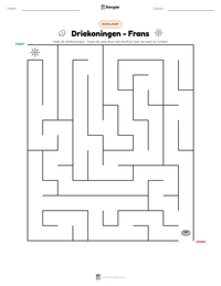 Driekoningen - Frans afdrukbare werkblad voorbeeld