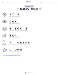 Epiphany - French printable worksheet preview