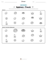 Epiphany - French printable worksheet preview