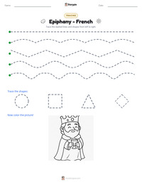Epiphany - French printable worksheet preview
