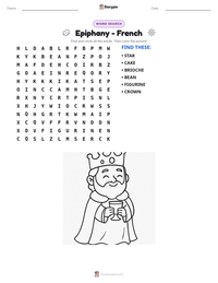 Epiphany - French printable worksheet preview