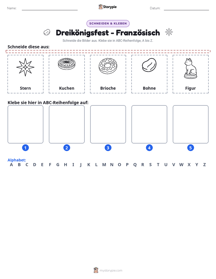 Schneiden & Einfügen Alphabet