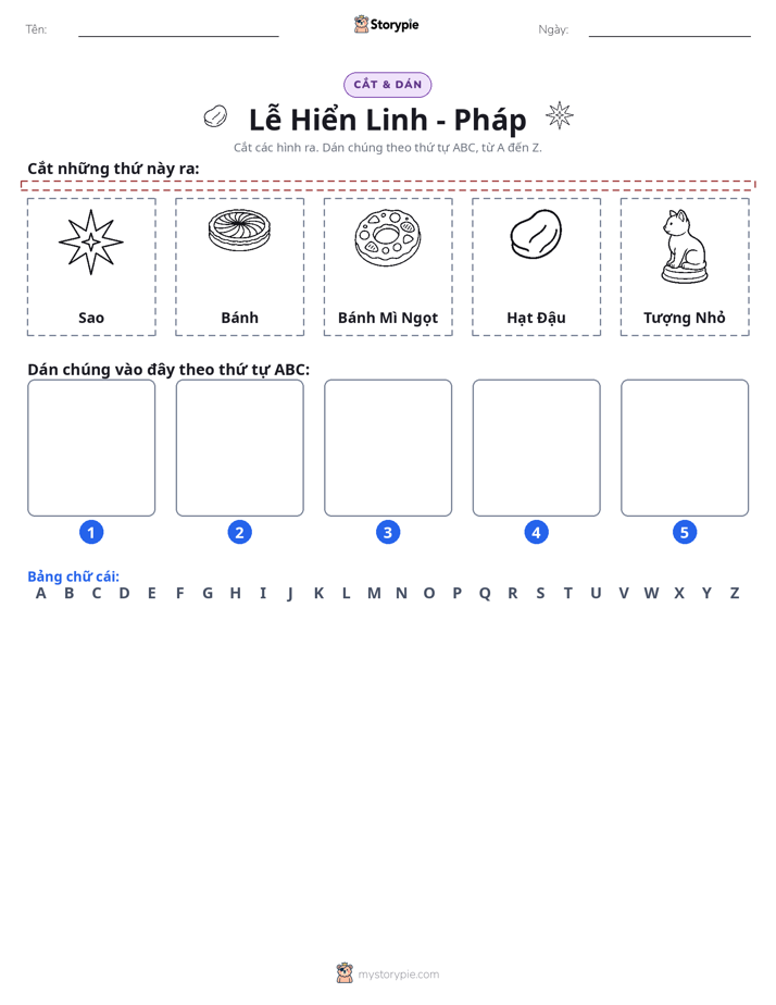 Cắt & Dán Chữ Cái