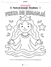 Anteprima della scheda stampabile di Festa de Iemanjá - Brasiliana