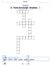 Festa de Iemanjá - Brazilian printable worksheet preview