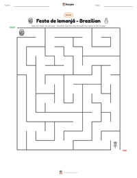 Festa de Iemanjá - Brazilian printable worksheet preview