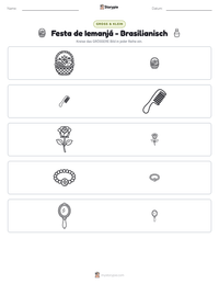 Festa de Iemanjá - Brasilianisch druckbare Arbeitsblatt Vorschau