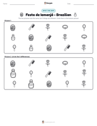 Festa de Iemanjá - Brazilian printable worksheet preview