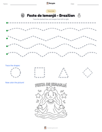 Festa de Iemanjá - Brazilian printable worksheet preview