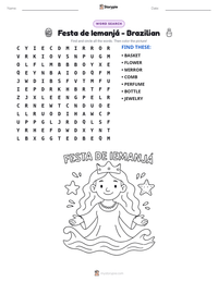 Festa de Iemanjá - Brazilian printable worksheet preview