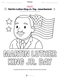 Martin-Luther-King-Jr.-Tag - Amerikanisch druckbare Arbeitsblatt Vorschau