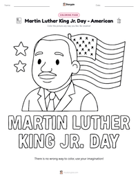 Martin Luther King Jr. Day - American printable worksheet preview