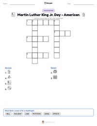 Martin Luther King Jr. Day - American printable worksheet preview