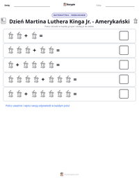 Podgląd drukowalnego arkusza ćwiczeń Dzień Martina Luthera Kinga Jr. - Amerykański