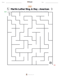 Martin Luther King Jr. Day - American printable worksheet preview