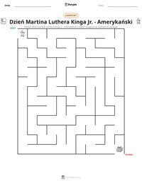 Podgląd drukowalnego arkusza ćwiczeń Dzień Martina Luthera Kinga Jr. - Amerykański