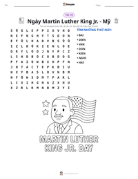 Xem trước tài liệu in sẵn Ngày Martin Luther King Jr. - Mỹ
