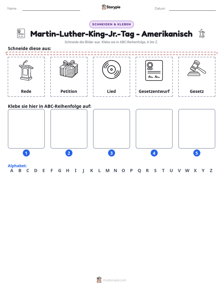 Schneiden & Einfügen Alphabet