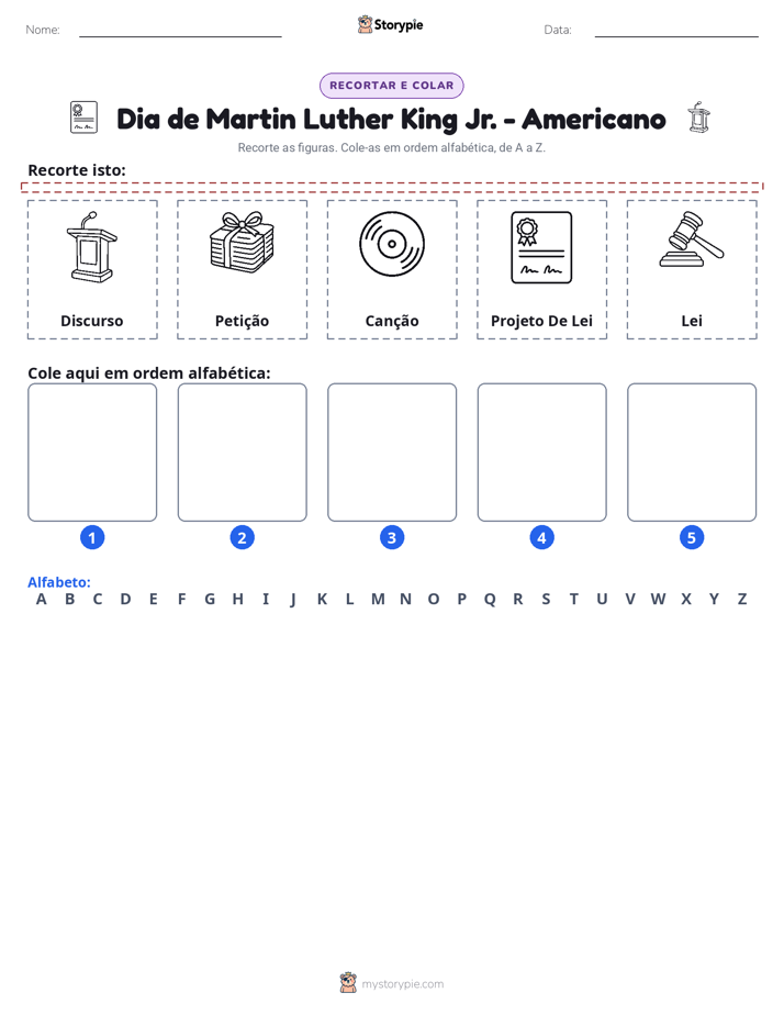 Recortar & Colar Alfabeto
