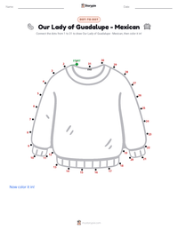 Our Lady of Guadalupe - Mexican printable worksheet preview