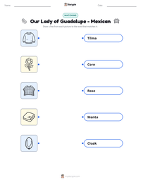 Our Lady of Guadalupe - Mexican printable worksheet preview