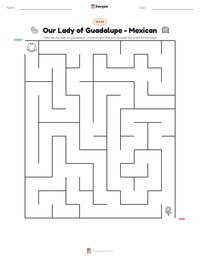 Our Lady of Guadalupe - Mexican printable worksheet preview
