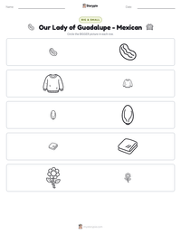 Our Lady of Guadalupe - Mexican printable worksheet preview