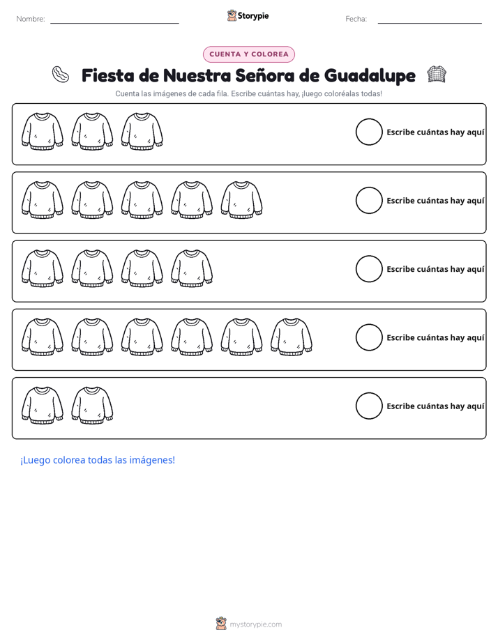 Contar y Colorear